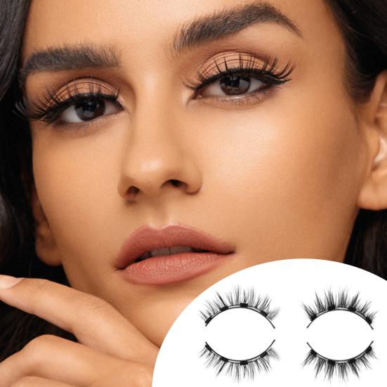 2 пары магнитных накладных ресниц с пинцетом, естественный вид, многоразовые магнитные 3D-накладные ресницы с аппликатором, инструменты для макияжа глаз для женщин