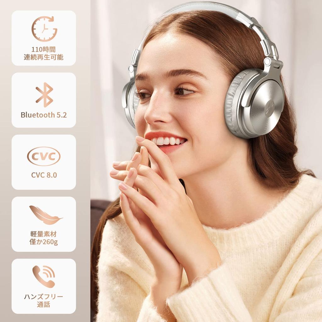 OneOdio ProC Wireless Headphones Bluetooth Headphones Wired Wireless Dual Use Bass Enhancement Bluetooth Compatible with AAC 110 Hours Playback
