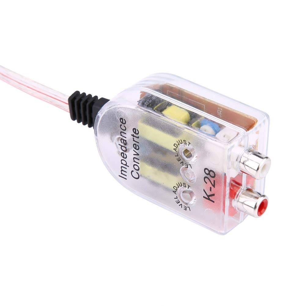 Fabater Автомобильный аудио высокоуровневый в низкоуровневый преобразователь CD-усилитель Удобный аудио высокоуровневый в низкоуровневый Сабвуфер для автомобильного аудио усилителя Регулятор, Преобразователь,