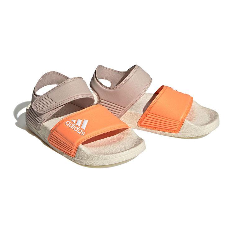 Adidas Adilette Sandals Comfortable Non-Slip Durable Kids Sandals Kids Sandals Gray Orange White H06446