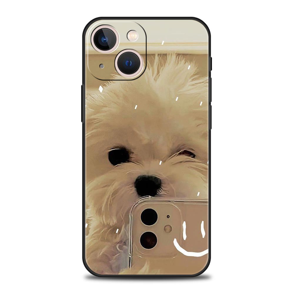 Милый Маленький Песик Чехол для Телефона для iPhone 17 16 15 14 13 12 11 Pro Max 17 Air Plus Ударопрочный Мягкий TPU Чехол Fundas Capas Сумки