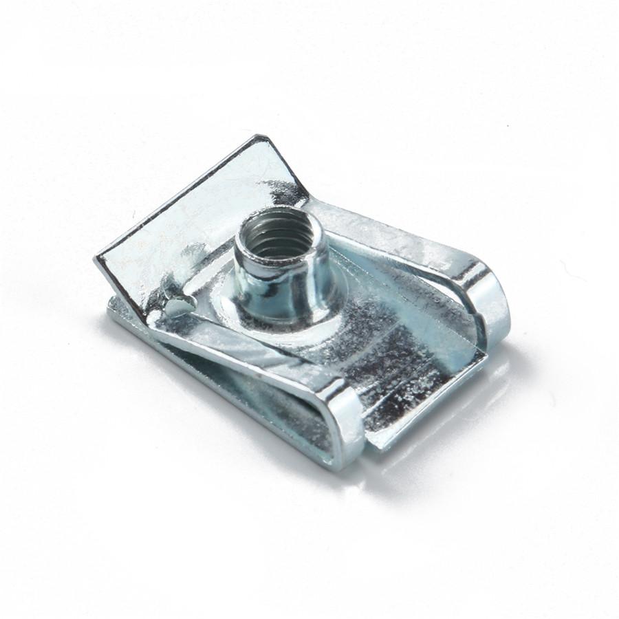 50pcs Boxed M5 U-type Clips Car Auto Panel Trim Fastener Screw Captive Nut Clamp