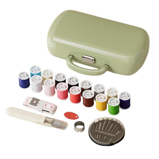 Портативный швейный набор 16 цветов ниток иглы ножницы наперсток рулетка нитковдеватель набор швейные принадлежности в коробке для путешествий дома ремонта поделок