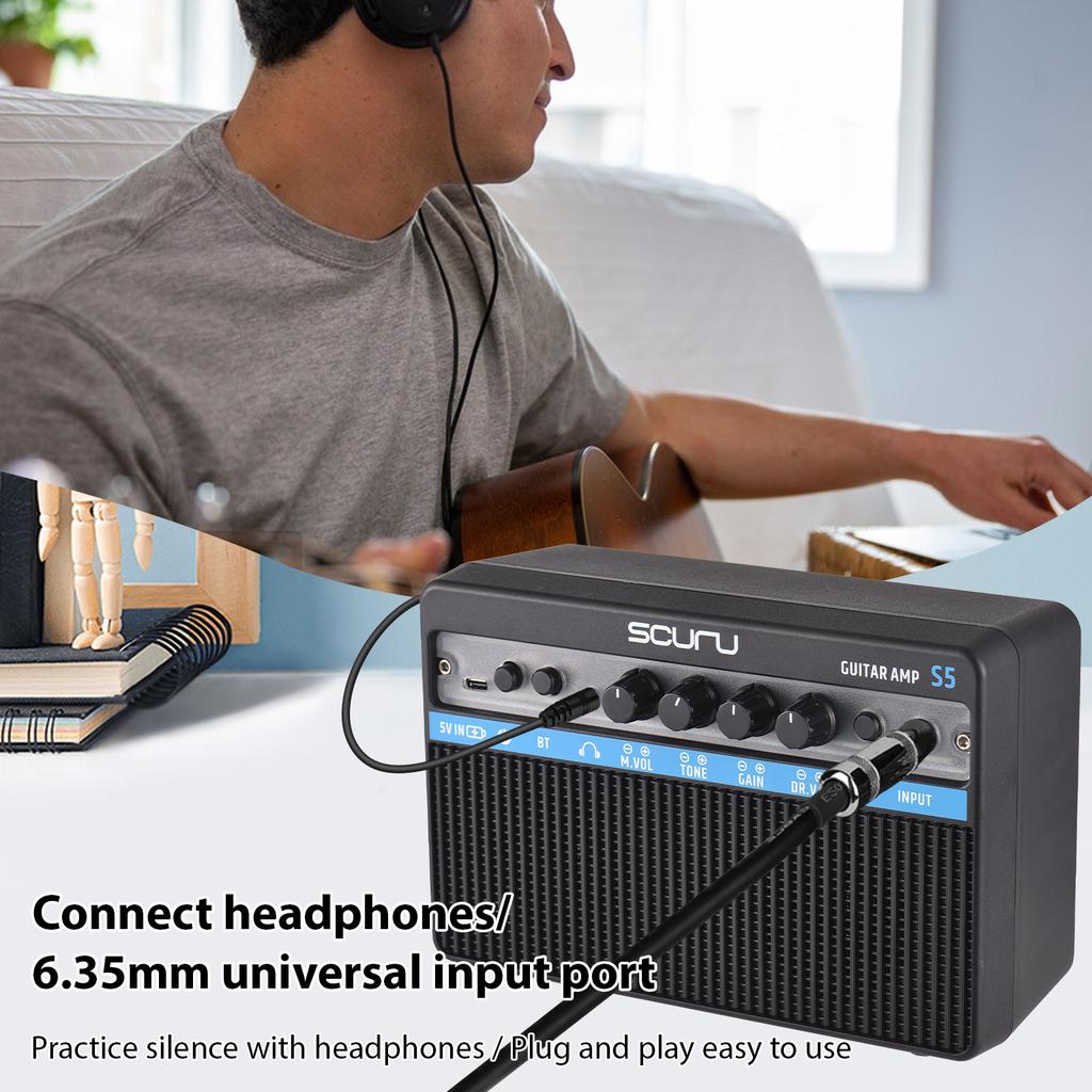 Scuru 16W небольшой электрогитарный усилитель портативный гитарный репетиционный динамик встроенный эффект искажения