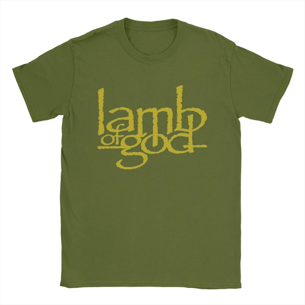 Винтажные футболки Lamb Of God Golden для мужчин, хлопковая футболка с круглым вырезом, футболки с коротким рукавом, идея для подарка, одежда