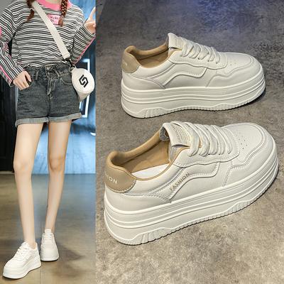 Белые туфли на кожаной платформе женские новые модели в 2025 году станут более популярными, весенняя женская обувь повседневная обувь спортивная женская обувь детская