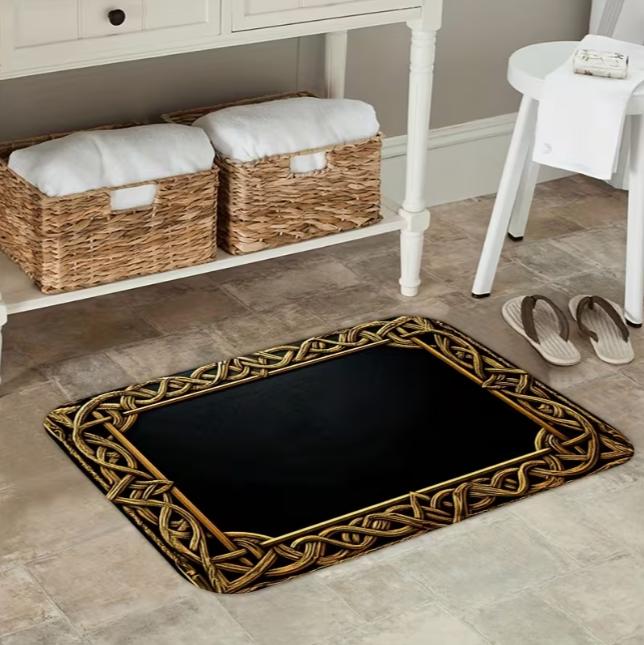 A Wooden Sign with A Gold Frame Surrounded By Pink Carnations White Flower Carpet Suitable Bathroom Living Room Bedroom Kitchen