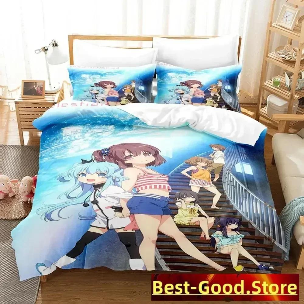 Новый комплект постельного белья Sora No Method Celestial Method Single Twin Full Queen King Size Bed Set Adult Kid Bedroom Duvetcover Sets Anime