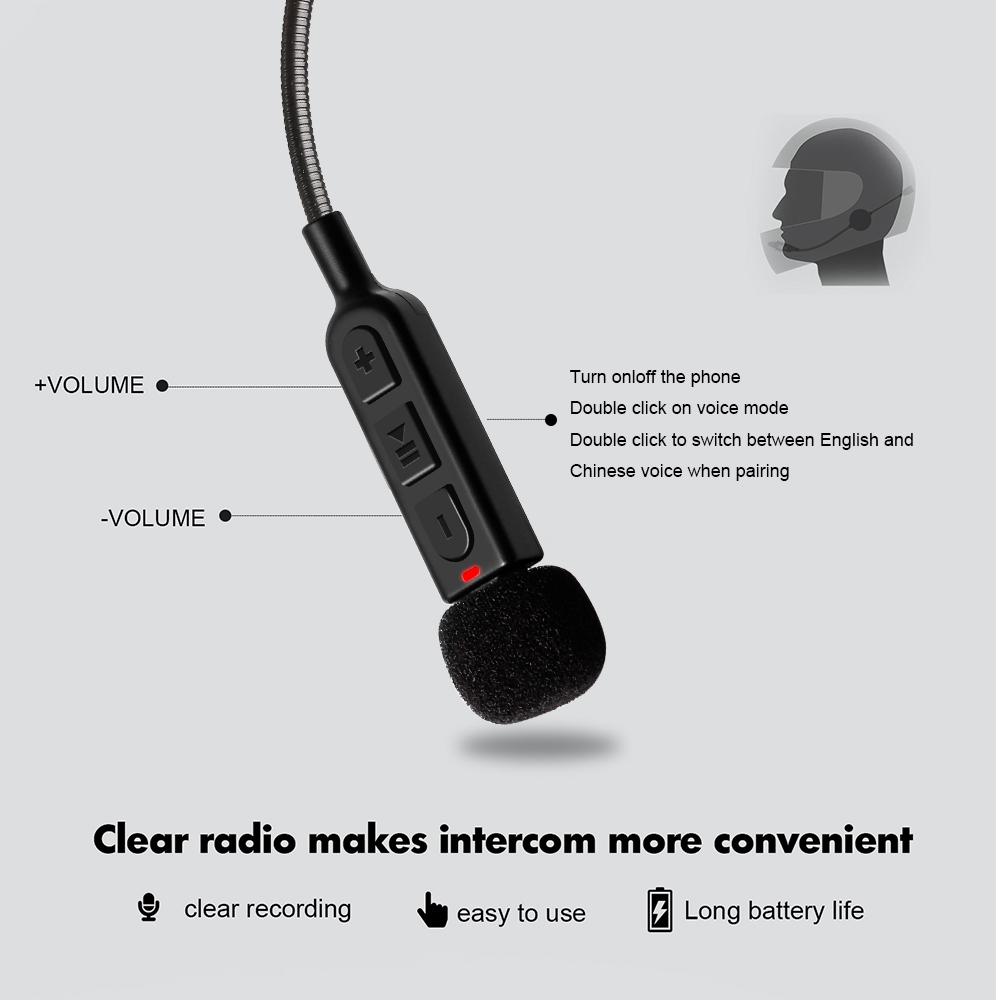 Wireless Handsfree Call Kit Stereo Headset Moto Helmet Headphones Wireless Handsfree Call with Easy To Use and Easier To Wear