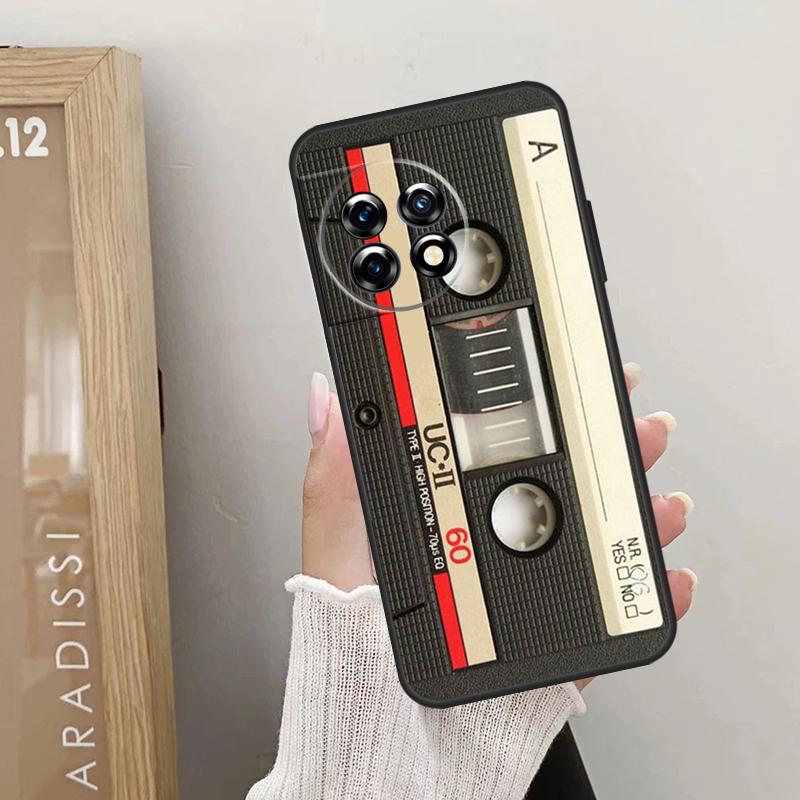 Cassette Mix Tape Case For OnePlus 12 11 9 10 Pro 9RT 10T 10R 12R OnePlus Nord 2 CE 3 Lite CE4 N10 N20 Cover