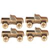 1/2/3/4/5Pcs Solid Brass Mini Pickup Truck Ornament Retro Finish Hand Polished For Home Decor Collection Gifts