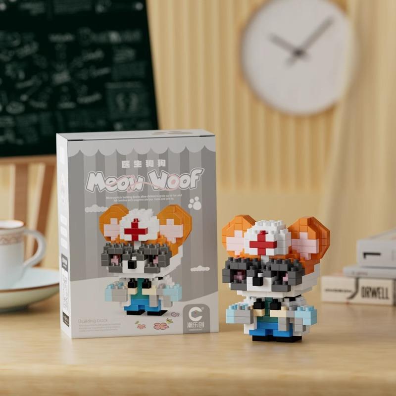Fun Meowland Cartoon Cute Animal Dolls Puppies And Cats Children'S Educational Building Blocks Toys Leisure Stress Relief Gifts