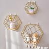Wall Shelf Large-Capacity Storage Rack with Hexagonal Shape Art Display Stand Wall Mounted Shelf for Living