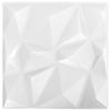 Wall Panels 12 pcs Diamond White 50 x 50 cm XPS Foam