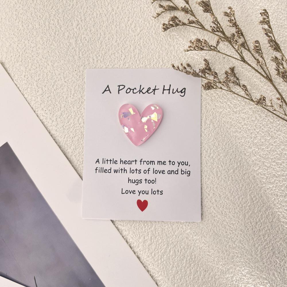 Pocket Hug Heart-Shaped Keepsake  Love Gifts For Girlfriends, Wife, Granddaughter, Daughter's Birthday Gift, For Sisters, Best Friend, Inspirationa
