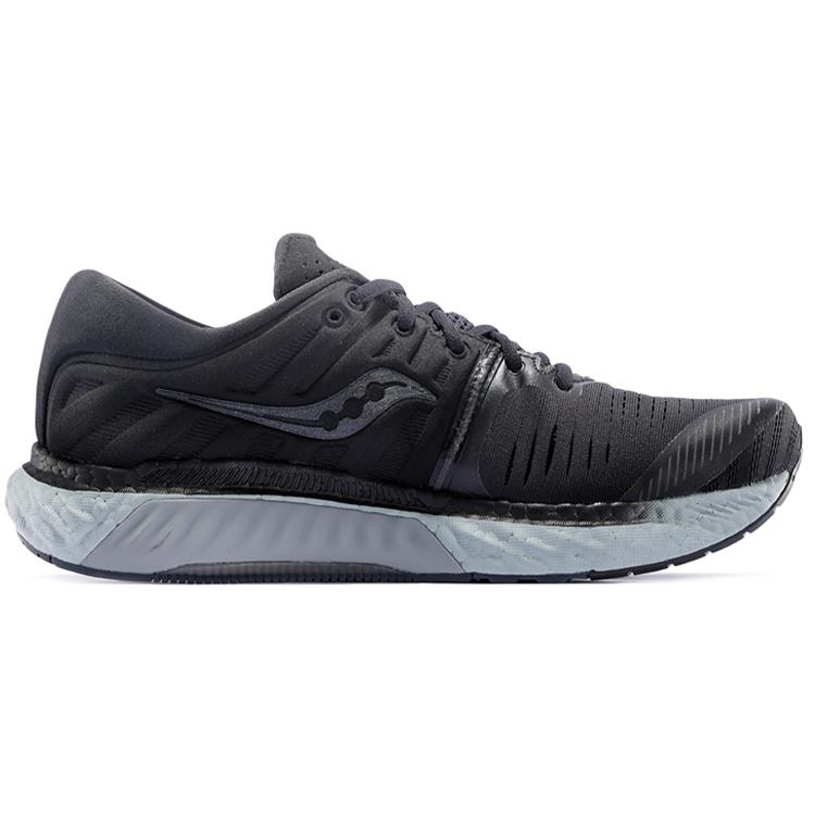 SAUCONY Сетка Hurricane Амортизация Легкие Противоскользящая Поддержка Низкие Кроссовки для Бега Мужские Черно-Серые S20544-35