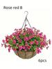 Indoor and Outdoor Artificial Daisies Hanging Flower Basket Decoration - Aesthetic Room and Garden Decoration 6 Pieces 1 Set