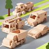 Wooden Car Train Fire Truck Assembly Toy Car Set For Kids Educational Transportation Play