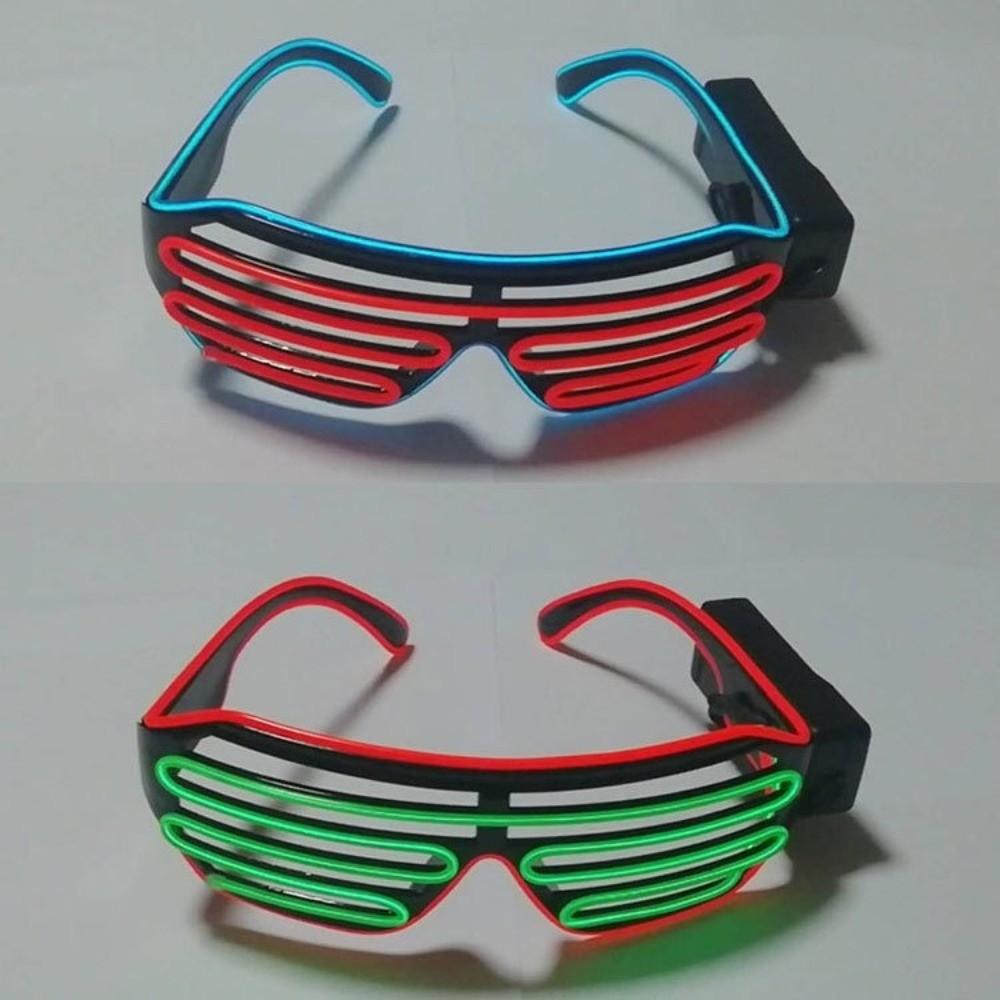 Cool LED Glowing Glasses Double Colors Fluorescent Glasses Neon Glasses Halloween Costumes
