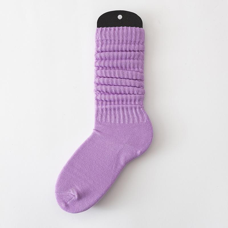 SYVISS Unisex Solid Color Scrunch Socks - Long Warm Leg Warmers, Slouch & Bubble Styles for Men and Women.