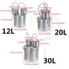 12/20/30L 3pot Distiller Alambic Moonshine Alcohol Still Stainless Copper Home Brew Water Wine Essential Oil Brewing Kit DIY
