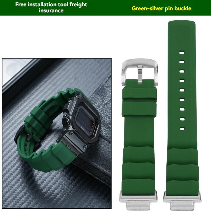 Для Casio Маленький Квадратный GW-B5600 GW-M5610 DW5600 GA2100 GM5600 Высококачественный Мягкий Силиконовый Металлический Преобразователь Мужской Ремешок для Часов