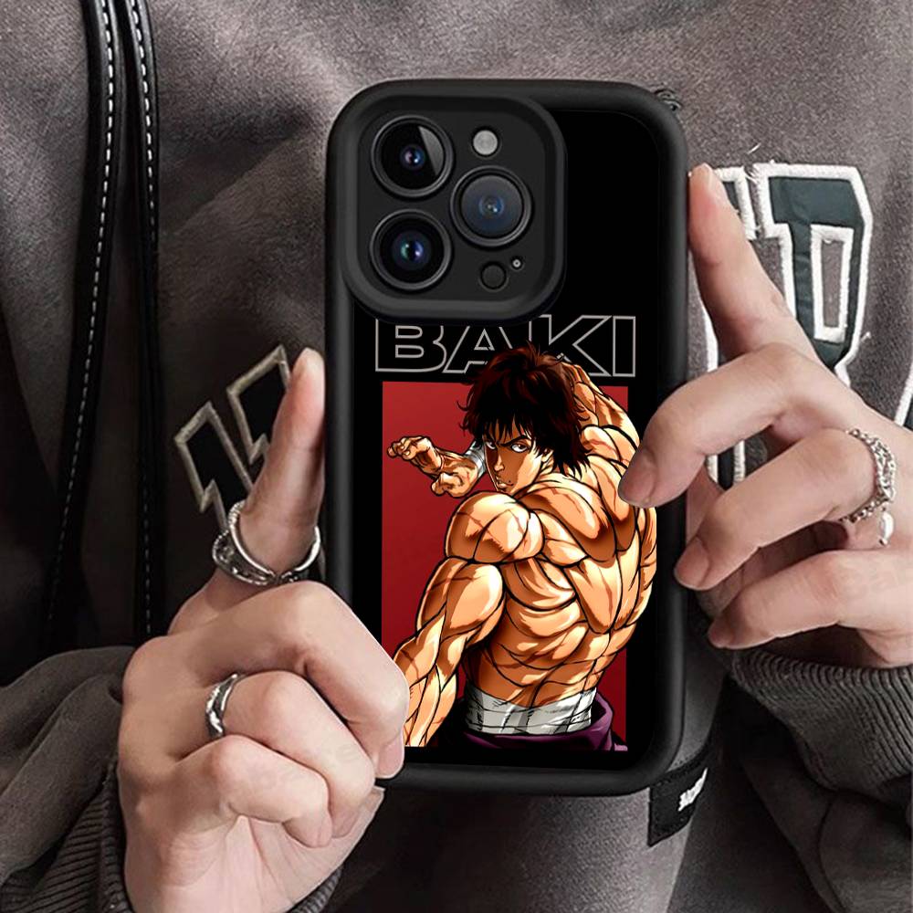Крутой чехол для телефона B-Baki HanmaS для iPhone 11 12 13 16 15 17 14 Pro Max Мягкий чехол Силиконовый чехол
