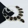 Beautiful Smoky Topaz Gemstone Handmade 925 Sterling Silver Electroform Necklace, Smoky Topaz Silver For Wife Unisex Necklace Love Gift