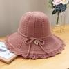 Новая модная женская шляпа, роскошная повседневная веревка с бантом, украшение, элегантная защита от солнца, пляжный уличный стиль, универсальная соломенная шляпа