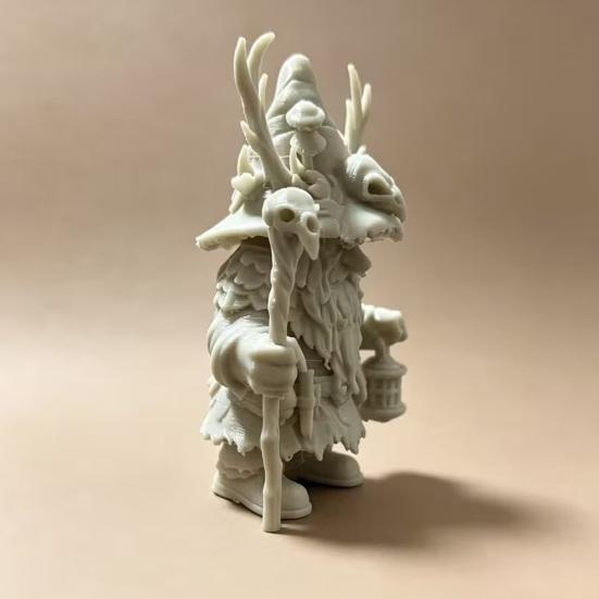 Huaqianguhh Статуэтка гнома-волшебника, 3D-печатная статуя фэнтезийного мага, Декор лесного колдуна для настольной полки, Пасхальный подарок для коллекционеров, любителей настольных игр