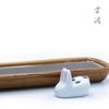 Stylish incense holder set with a horizontal incense burner and incense holder. Perfect for soothing incense and Buddhist altar accessories. Includes