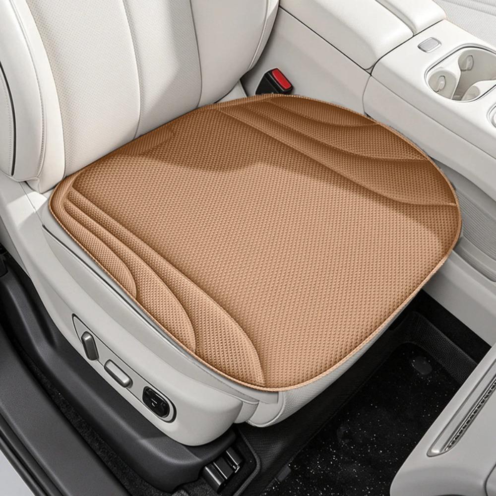Seaweed Fiber Fabric Car Seat Cushion Anti Slip Bottom Thick Latex Filling Auto Seat Cover Breathable Material