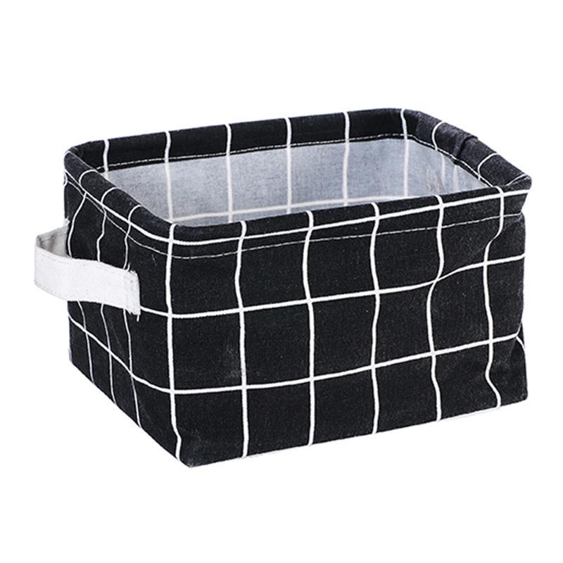 (YOUU06)1pc Cotton Linen Fabric Waterproof Sundry Basket Storage Box Cosmetic Toy Organizer Underwear Sock Cloth Storagebag