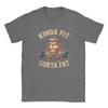 Harajuku TShirt Summer Kinda Fit Sorta Fat Fun Sloth Weightlifter Workout Gym Fashion T Shirts  Cotton Tshirt for Men Top Tees