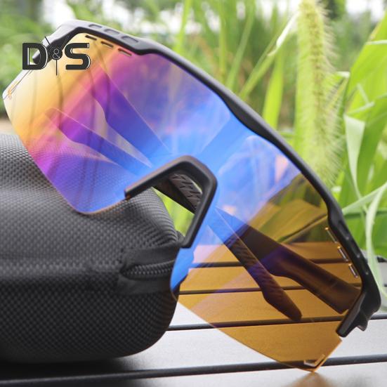 Outdoor Photochromic Cycling Glasses UV Protection Windproof Lightweight Men Women Running Mountain Bike Sports Goggles Eyewear