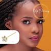 KODY PIERCING 9K Solid Golg Straight Nose Stud Piercing Jewel Adorned With A 3mm CZ Cubic Zirconia Star - Quality Piercing