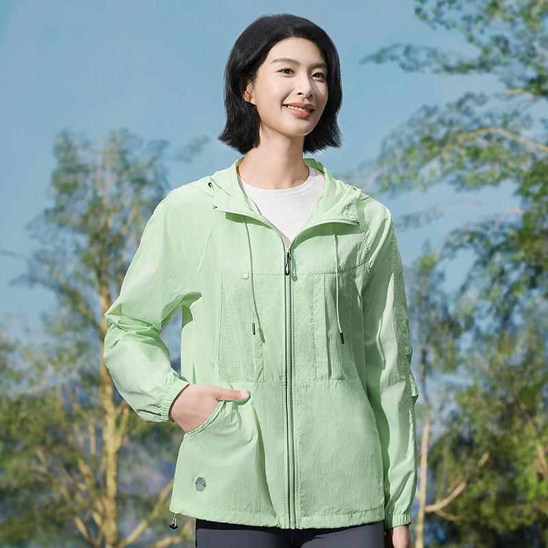 Original yarn couple sunscreen skin clothes high quality thin breathable outdoor UV protection men's and women's quick-drying jackets