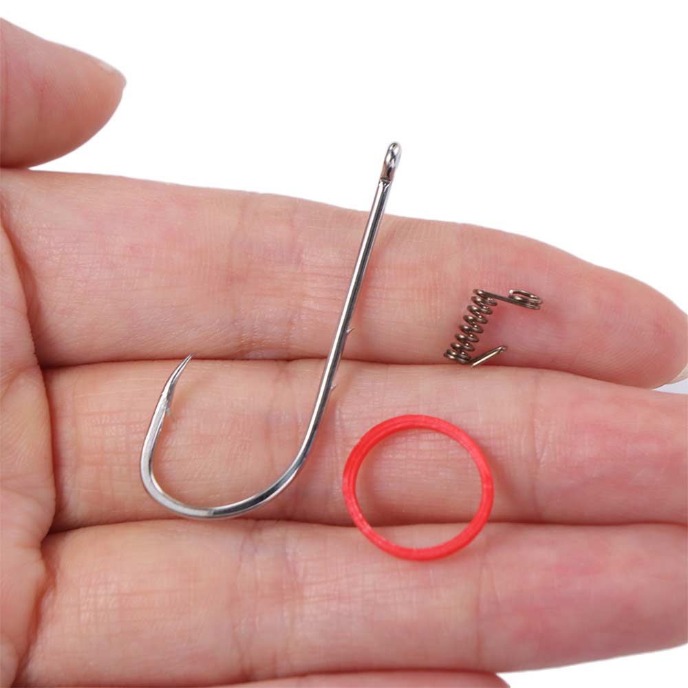 Single Hook Fishing Fixed Hooks Carbon Steel Barbed Fishhook Live Shrimp Fishing Hooks Live Bait