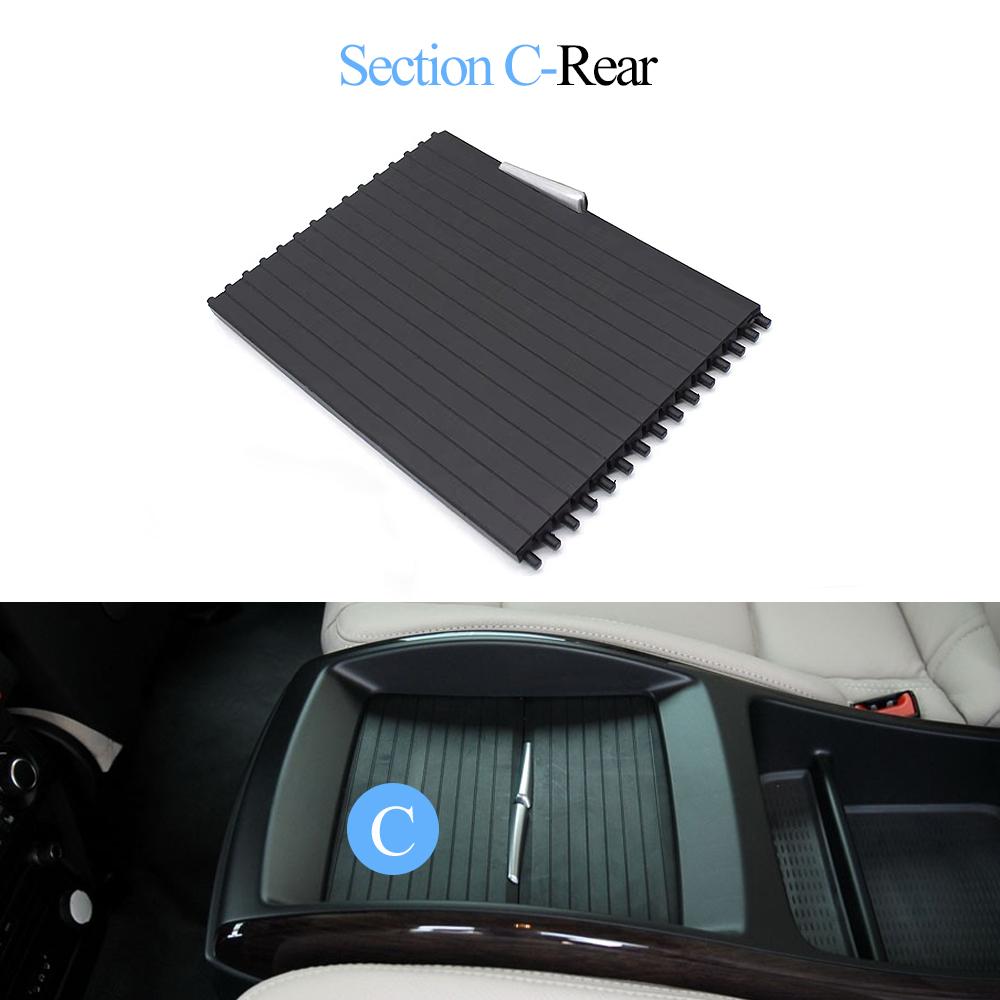 E70 E71 E72 Front Rear Interior Central Drink Water Cup Holder Cover Zipper Roller Blind Curtain For BMW X5 X6 2007-2014