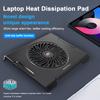 Laptop Heat Dissipation Pad Notebook Cooler Stand with Silent Fan and 2 USB Ports Supports Up To 15.4 Inches