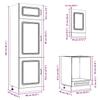 7 Piece Kitchen Cabinet Set Kalmar Smoked Oak Wood Based Panel