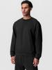 Fleece Lined Crewneck Sweatshirt Unisex Solid Color Drop Shoulder Warm Pullover Silver Fox Velvet Fall Winter