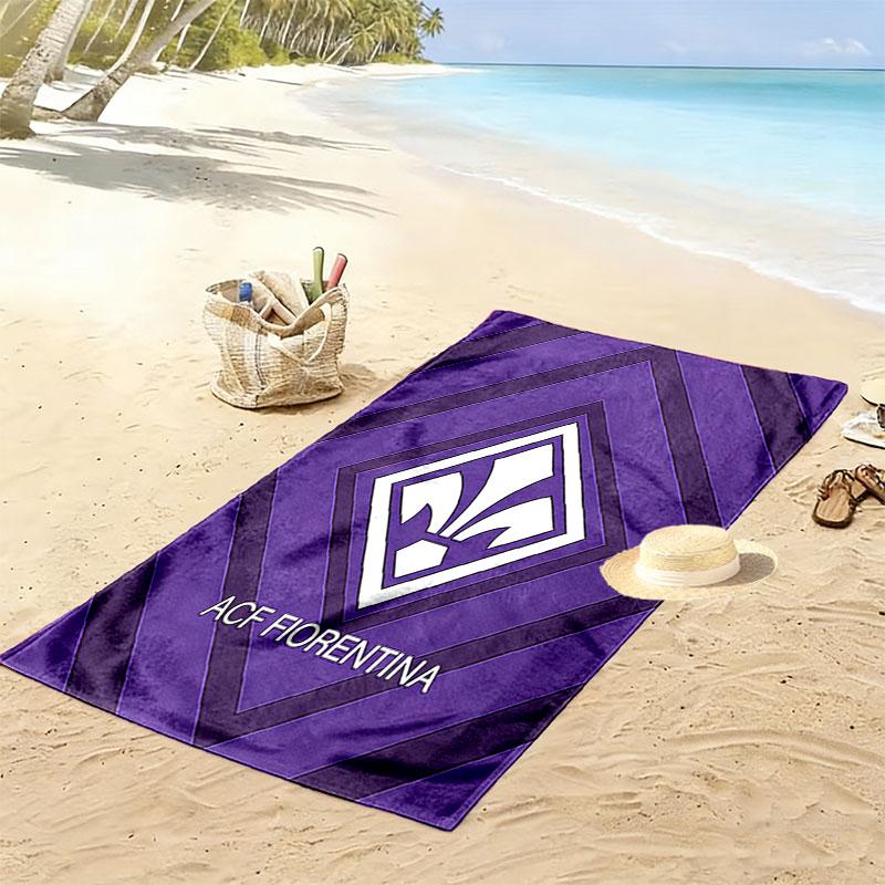 Пляжное полотенце с принтом ACF Fiorentina, большое, мягкое, быстросохнущее, для пляжа, кемпинга, плавания