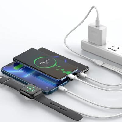 4 в 1 USB Type C PD кабель для зарядки iPhone/Android Fast Watch Магнитное беспроводное зарядное устройство для Apple Watch IWatch 1-9 Ultra SE