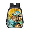 JoJos Bizarre Adventure Kids School Backpack Cartoon Anime Bag Boys Girls 3-4 Grade Lightweight Ergonomic Oxford Fabric