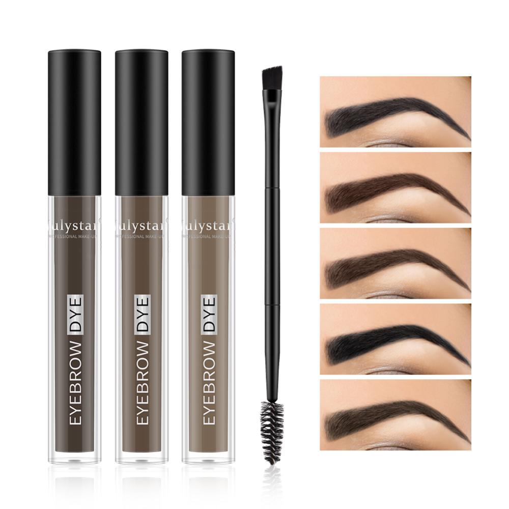 Натуральный и стойкий жидкий гель для бровей с двусторонней кистью для диких бровей