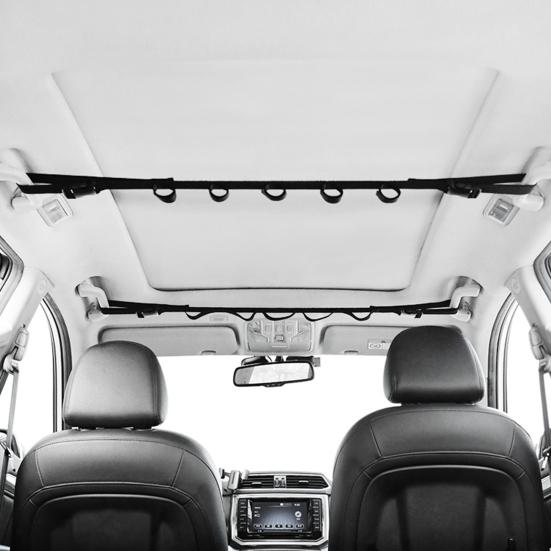 Автомобильная вешалка для одежды из нейлона с регулируемой длиной, дорожная бельевая веревка для автомобиля