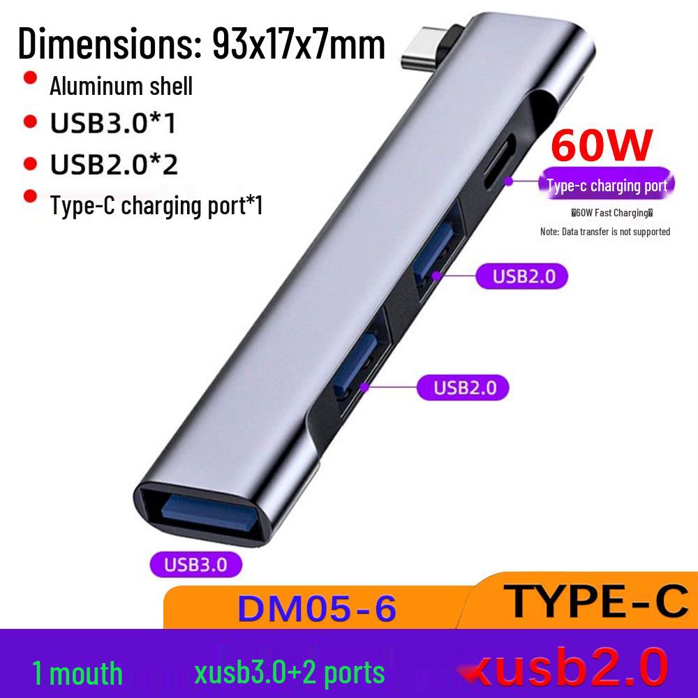DM05 USB-C Docking Station with Side-Plug, USB 3.0 Hub, and SD/TF Card Reader