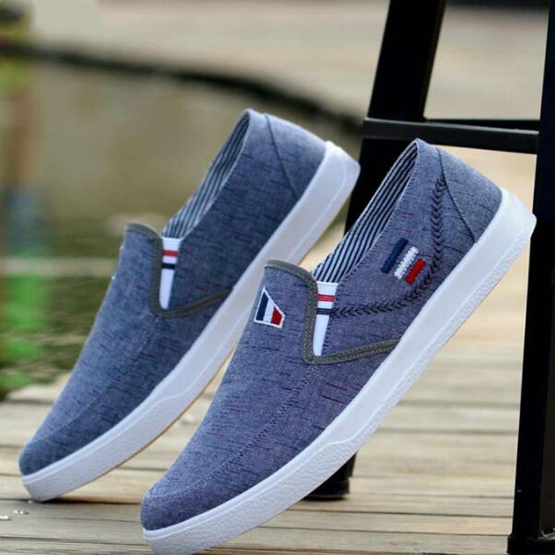 Новое поступление Slipony мужские модные мужские кроссовки на плоской подошве повседневная обувь джинсовая парусиновая обувь хорошие удобные мужские туфли мокасины fgb67