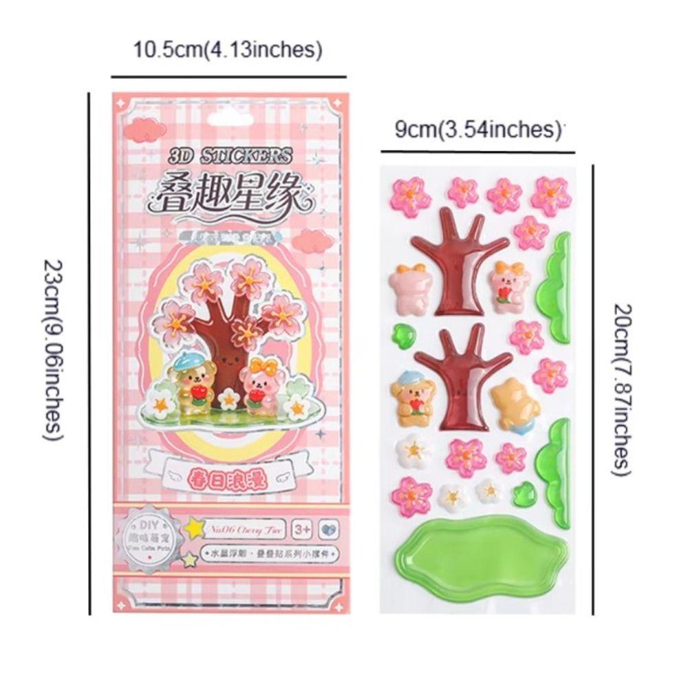 DIY 3D Embossed Stickers Handmade Ornament Kids Reward Stickers Scrapbooking